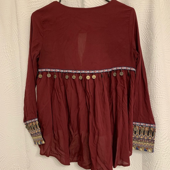 Maroon Gypsy Tassel Jacket - Picture 5 of 5